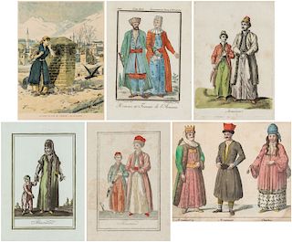 A GROUP OF SIX FRENCH PRINTS DEPICTING ARMENIAN PEOPLES, 18TH-19TH CENTURIES