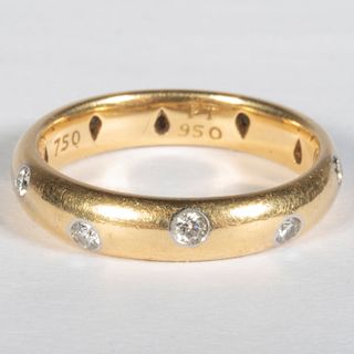Tiffany & Co. 18k Gold and Diamond Wedding Band
