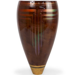 Miles Nelson Wood and Bronze Vase