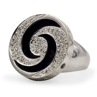 Bvlgari Style 18K Gold Spiral Ring