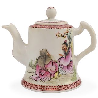 Chinese Republic Famille Rose Porcelain Teapot