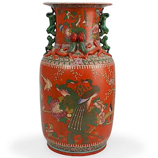 Thai Orange Ground Porcelain Vase