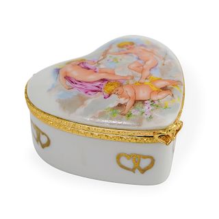 Limoges Porcelain Heart Shaped Box