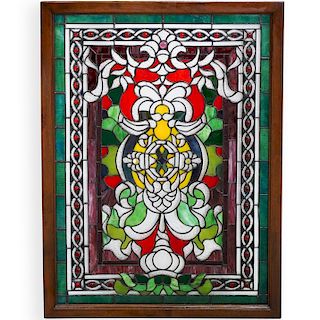 Stained Glass Framed Window Panel