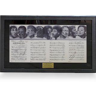 Limited Edition "We are The World" Sheet Music Lithograph