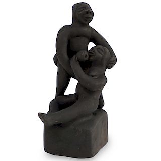 Erotic Painted Ceramic Figurine