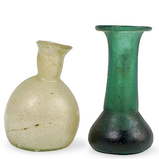 Two Ancient Roman Glass Vessel