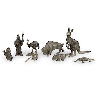 (8 Pc) Collection of Pewter Figurines