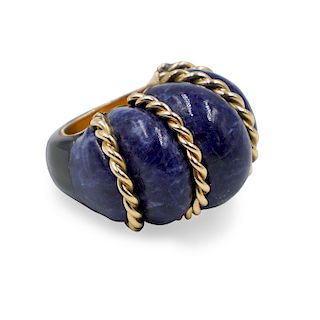 14k Gold and Lapis Ring