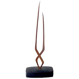 Jack Nutting Handmade Copper Wood California Modernist Table Sculpture
