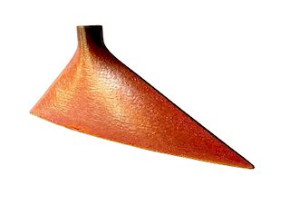 1980s Japanese Geometric Modernist Triangular Ceramic Vase