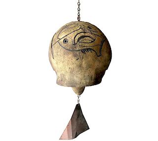 Paolo Soleri Cosanti Ceramic Abstract Decoration Wind Chime Bell