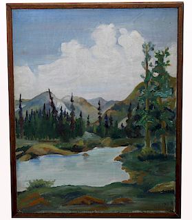 Kosach, 1939 River landscape Painting