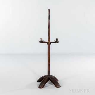 Ash and Maple Cross-base Candlestand