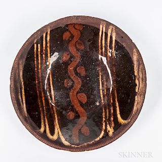 Staffordshire Trailed Slip-decorated Earthenware Dish