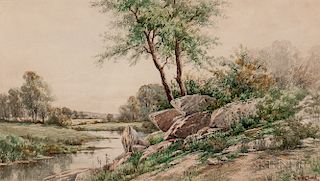 James David Smillie (American, 1833-1909)  Summer Landscape