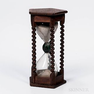 Carved Oak Six-minute Sand Glass