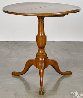 Georgian yewwood tea table, mid 18th c., 27'' h., 27'' w.