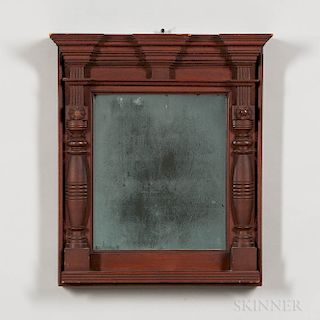 Red-painted Architectural Mirror