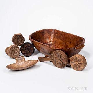 Seven Wooden Household Items