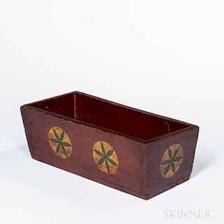 Red-painted and Star-decorated Box