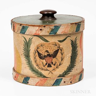 Painted Drum-form Box