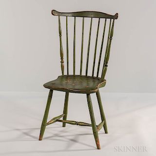 Apple Green-painted Fan-back Windsor Side Chair