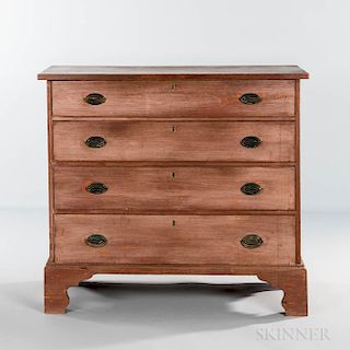 Salmon-painted Chest of Drawers