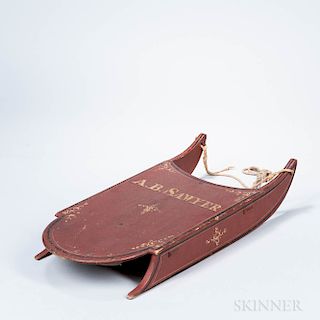 Red-painted Sled