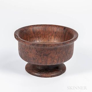 Turned Footed Burl Bowl