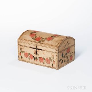 Floral-decorated Dome-top Box