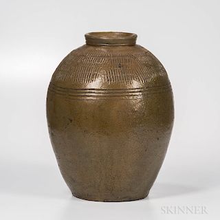 Large Southern Stoneware Jar