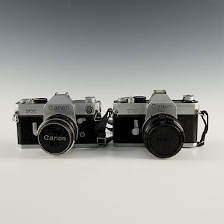 PAIR OF VINTAGE CANON FX & TX SLR CAMERA'S