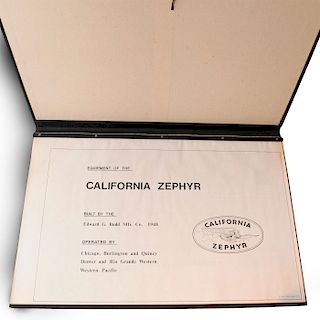 PORTFOLIO OF CALIFORNIA ZEPHYR TRAIN BLUEPRINTS