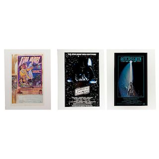 3 STAR WARS MOVIE POSTERS, REPRODUCTIONS