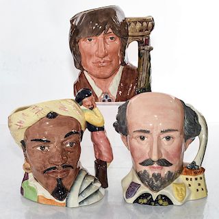 3 LG ROYAL DOULTON CHARACTER JUGS, SHAKESPEARE COLLECTION