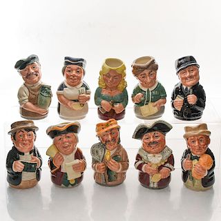 10 ROYAL DOULTON DOULTONVILLE SMALL CHARACTER TOBY JUGS