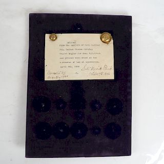2 Civil War Union Embossed Brass Buttons