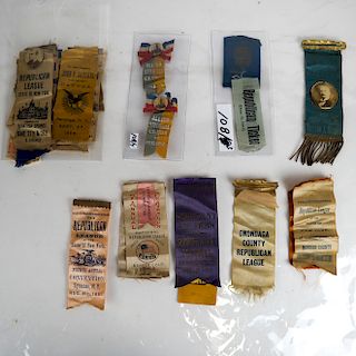 Large Lot of Assorted Ribbons & Badges