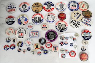Large Group of LBJ 1964 Campaign Buttons