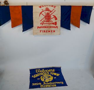 Fireman Banner & Southold Town Celebration Banner