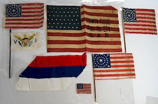 Group of US Flags