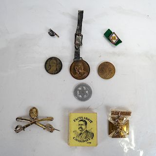Theodore Roosevelt Fob, Studs, Tokens and Book