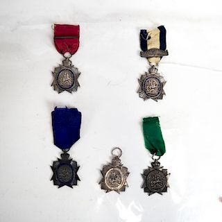 5 India Army Temperance Medals