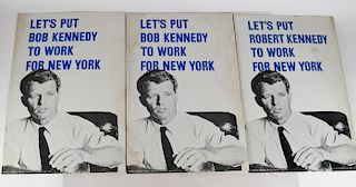 Lot of 4 RFK Campaign Posters for Senator, 1964