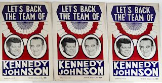 Four Kennedy/Lyndon Johnson Jugate Posters
