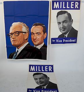 Lot of Goldwater/Miller 1964 Election Posters