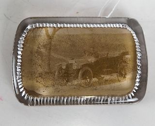 Glass Paperweight Automobile