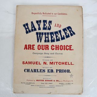 Lot of Hayes & Wheeler Campaign Sheet Music