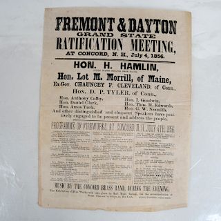 Fremont & Dayton Ratification Handbill/Poster